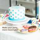 10 Inch Cake Stand for 8 Inch Cakes, Porcelain Wedding Cake Stand for Party, Round Dessert Cake Display Stand Plate - Elegant White Cake Pedestal Stand for Birthday, Baby Shower, Christmas, and Party Display (10 Inch)