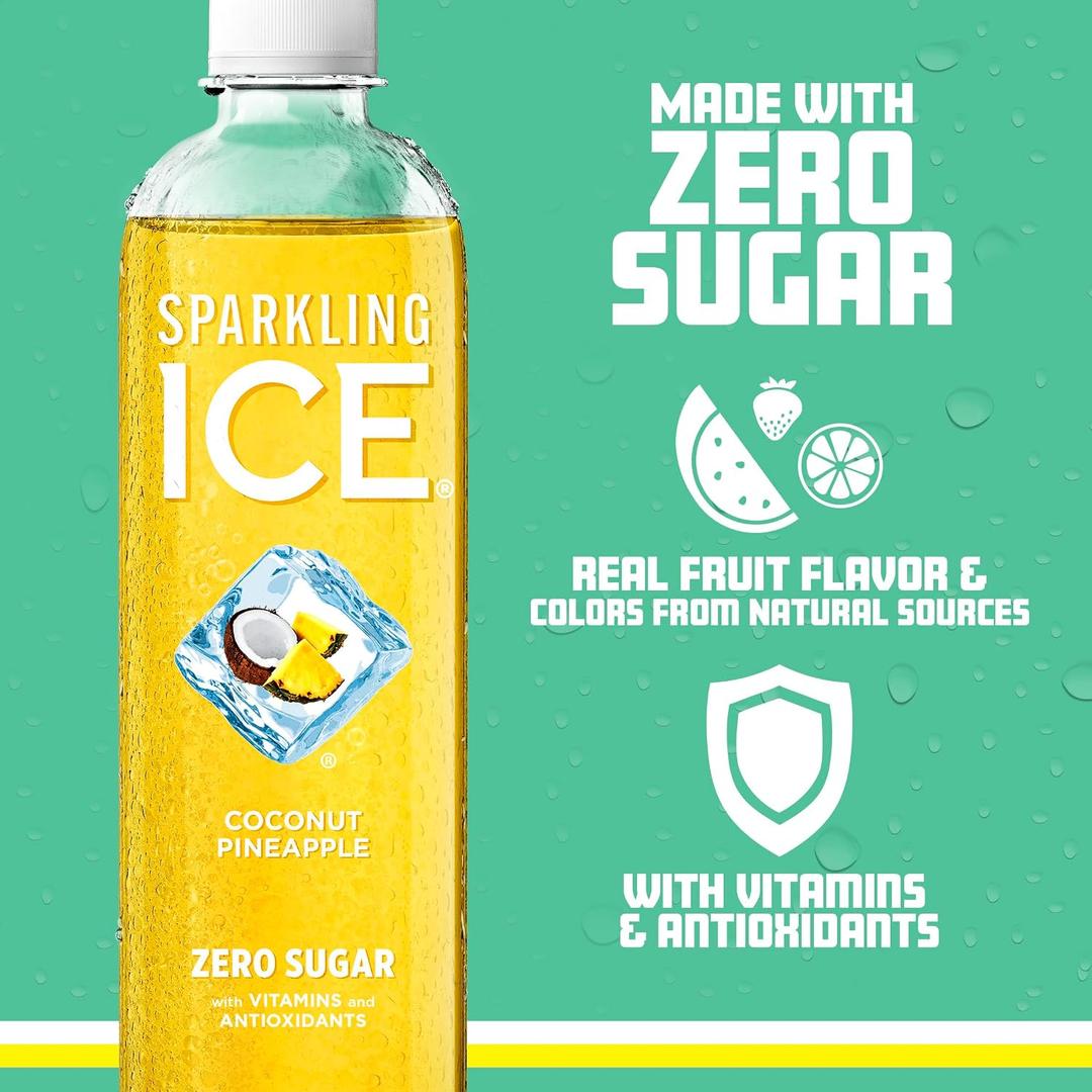 3 x Sparkling Ice Coconut Pineapple BBD 07/25