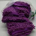 ACCUMTEK Striped Purple Bathroom Rug Set 3 Pieces Ultra Soft, Non Slip Chenille Toilet Mat, Absorbent Plush Shaggy Bath Mats for Bathroom, Bedroom, Kitchen (20"x32"+17"x24"+U Shape 20"x24")