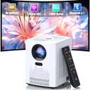 Projector with 5G WiFi and Bluetooth, 4K HD 20000L Portable Movie Projector with Mini Tripod, Outdoor Projector for Home Theater Compatible with iOS/Android/Laptop/TV Stick/USB/PS5