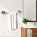 Brass Towel Bar, Adjustable Bathroom Single Towel Rack Rod, Rustic Wall Mounted Towel Holder for Bathroom Antique Brass Towel Bar Rack
