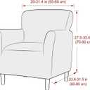 LiveGo Stretch Mid Century Modern Armchair Slipcover 1-Piece Jacquard Accent Chair Covers with Arms Soft Waterproof Chair Slipcovers for Living Room Furniture Protector Office (White)