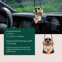 Floruit Golden Retriever Car Mirror Hanging Accessories Cute Swinging Dog Rear View Mirror Accessories for Men & Women (Dark Golden)