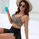 Blooming Jelly Womens High Waisted Bikini Set Gold Metal Two Piece Swimsuits Tummy Control Tie Knot 2026 Bathing Suits (Black, M)