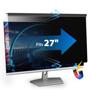 VERPONITY Magnetic Computer Privacy Screen 27 Inch, Aesthetic Hanging Privacy Screen for Computer Monitor with Anti-Blue Light Coating, Removable PVC Magnetic Attachment Computer Monitor Privacy VERPONITY Magnetic Computer Privacy Screen 27 Inch, Aesthetic Hanging Privacy Screen for Computer Monitor with Anti-Blue Light Coating, Removable PVC Magnetic Attachment Computer Monitor Privacy