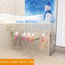 (1 Pack) Heated Clothes Drying Rack, Folding Electric Clothes Rack, Collapsible Laundry Drying Rack, Free Standing Heating Garment Dryer Towel Rail Space Saving for Home Indoor Outdoor