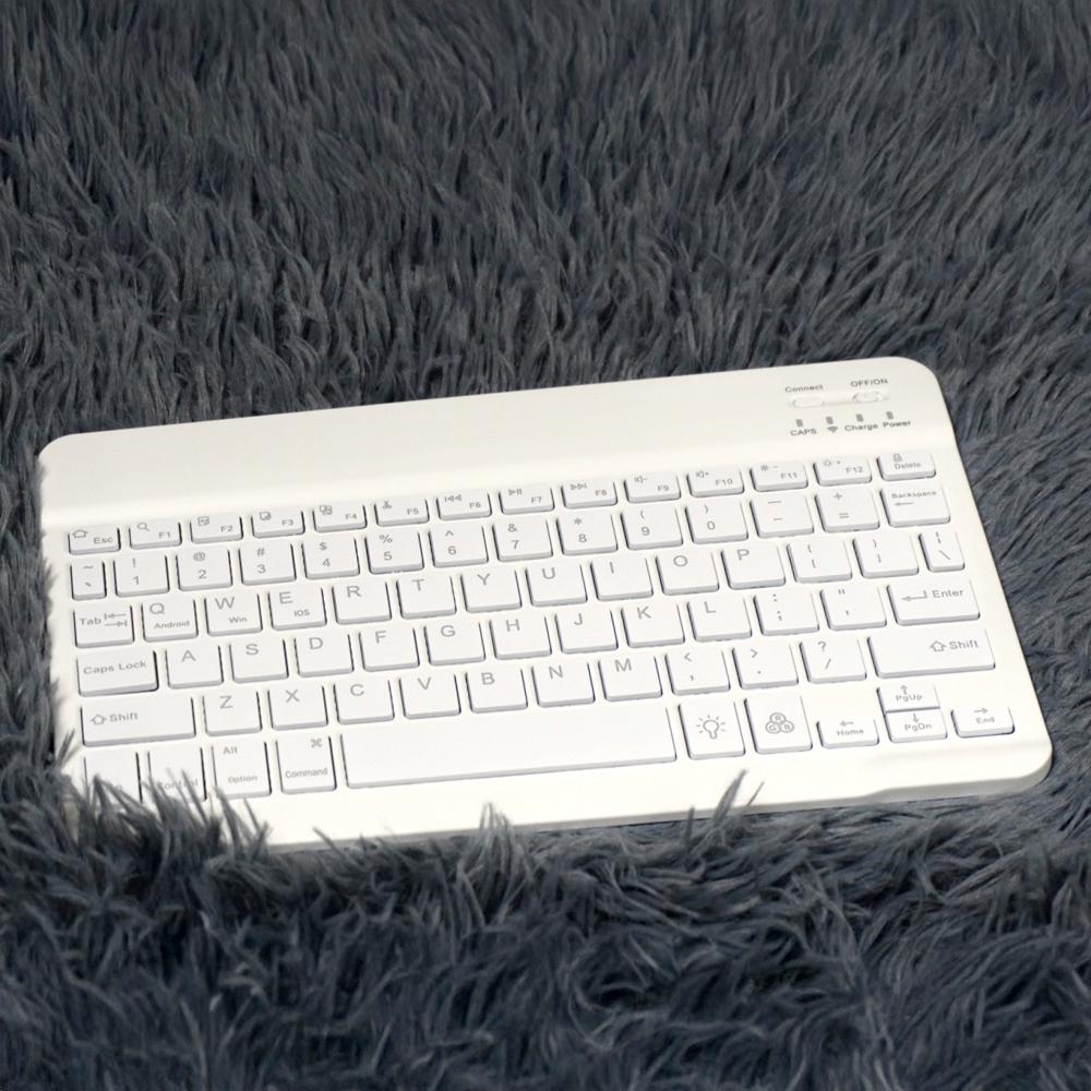 OMOTON Bluetooth Keyboard Compatible with iPad A16 11th 10th Generation, iPad 10.2 (9th/8th/7th), iPad Pro 13/12.9/11 inch, iPad Air/Mini and More iOS Devices, White