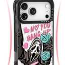 Rosarnnah for iPhone 17 Pro Case Cute - Compatible with Magsafe - Military-Grade 20 ft Drop Protection Shockproof Phone Case - Funny Skeleton Design (6.3") Black
