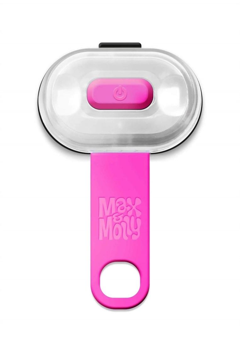Max & Molly USB Rechargeable LED Dog Collar Light - Waterproof Safety Light for Night Walks, Hiking, Running, Biking (Orange)