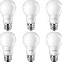 PHILIPS LED Non-Dimmable A19 Frosted Light Bulb: 1500-Lumen, 2700-Kelvin, 14.5-Watt (100-Watt Equivalent), E26 Base, Soft White, 6-Pack, 461995