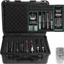 Pistol Case Holds 5 Handguns and 11 Magazines, TSA Approved Hard Shell Gun Cases for Handguns, 16 Inches Custom Pre-cut Foam Waterproof Handgun Case