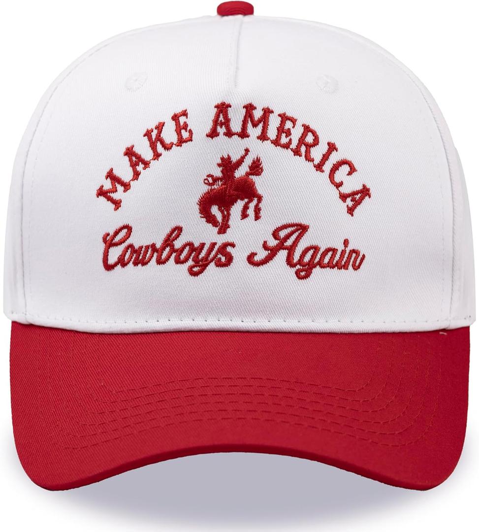 Make America Cowboy Again Cowboy Cap - Baseball Cap, Country Concert Hat, Trucker Hat for Men Women