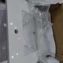 EQLOO 24" x 22" Vanity Top, Quartz Vanity Sink Top in Pure White, with One Sidesplash & One Backsplash, with Undermounted Rectangular Sink, Single Faucet Hole for Vanity Top with Sink