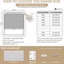 AOSKY No Drill Cordless Light Filtering Cellular Shade 47" W x 48" H Linen