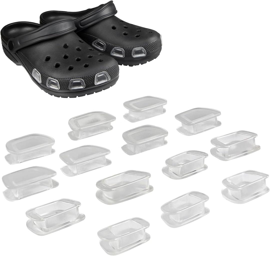 14 Pack Side Hole Plugs for Crocs Classic Clogs, Hole Fillers Covers Accessories for Croc Men Women