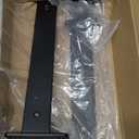 2 Pack - 10 inch Black Hidden L Shelf Bracket (1/5 Inch Thicked) Iron Floating Shelf Brackets Rustic Industrial Metal Brackets for Shelf Support