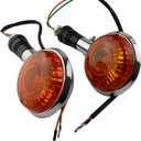 Road Passion Motorcycle Turn Signal Lights - Universal Rear Indicator Replacement for Yamaha Virago 500, 535, 550 Models