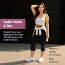 SATINA High Waisted Leggings for Women - Comfortable and Stretchy in Versatile Sizes and Colors (Black)