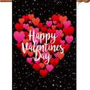 4 x Valentine's Day Flag,28x40 Inch Valentine's Heart Garden Flag Valentine Flags for Your Valentine's Day Decoration (Red)
