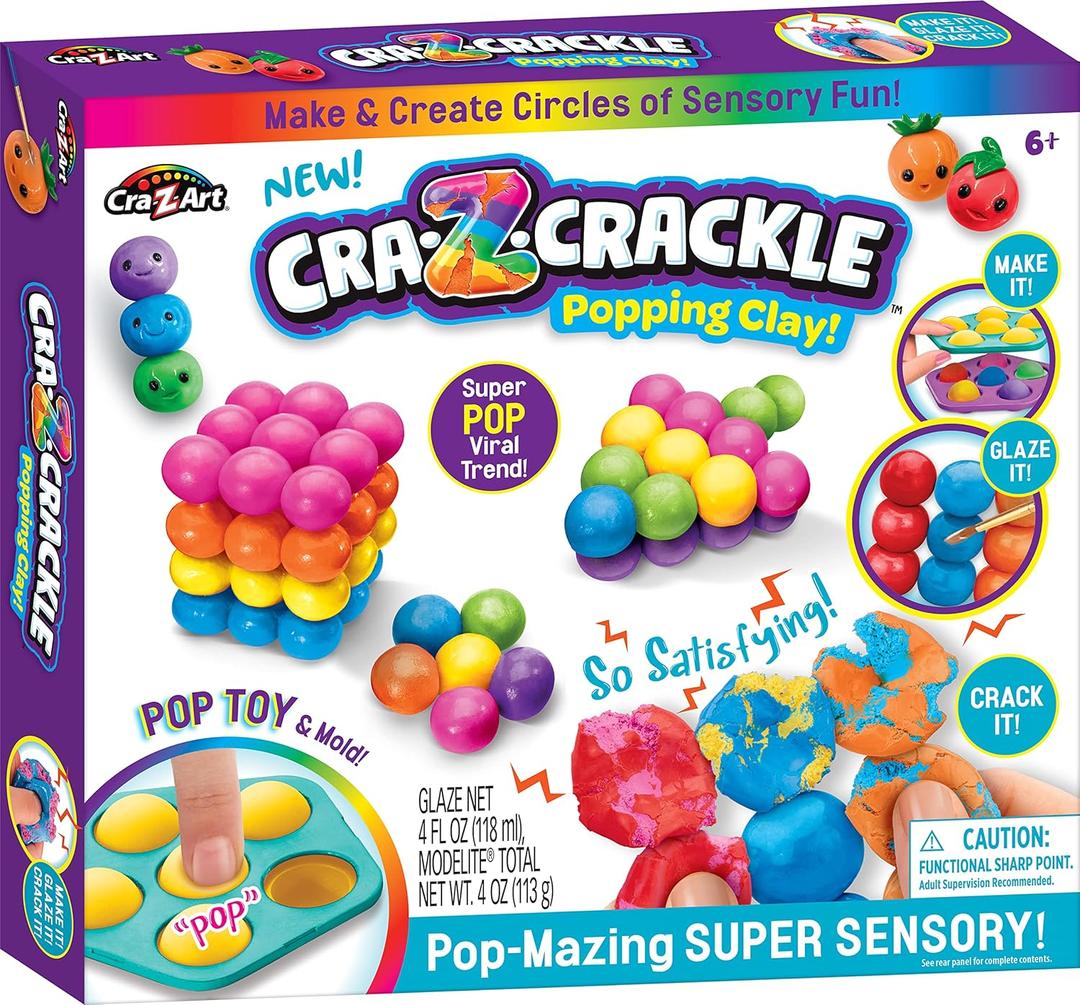 CRA-Z-Crackle Clay Pop-Mazing Super Sensory Activity Kit for Ages 6 and Up