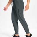 Men's Athletic Joggers Sweatpants with Zipper Pockets Running Gym Track Workout Pants for Men (Medium, Carbon Gray)