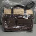 LOVEVOOK Teacher Tote Bag for Women,Multi-pocket Laptop Bag with Large Cup Holder,Nurse Bags Work Travel Computer Handbag (15.6 inch, Almond Chocolate)