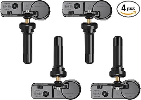 TPMS Sensor,GM 315Mhz Tire Pressure Monitoring Sensor Compatible for Chevy Silverado GMC Cadillac Buick Pontiac Saturn Hummber Saab Replace#13598771 13598772 13586335 13581558 4 Pack