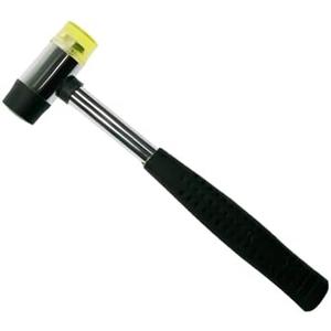 25mm Dual Head Nylon Rubber Hammer Jewelers Metal Mallet,Multipurpose, Doublesided & Lightweight Mallet Soft Hammer for Home Decoration Installation Hand Tool