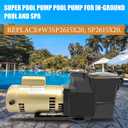 W3SP2615X20 Single Speed 2 HP 115/230V Inground Pool Pump Compatible with Hayward SP2615X20 Super Pool Pump for In-Ground Swimming Pools and Spas