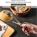 2 Pieces Buffet Salad Tongs for Kitchen Serving and Cooking, Stainless Steel Food Scissor Tongs, Catering Utensil for Bread Cake Bake Steak Barbecue (Silver)