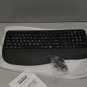 Large Print Backlit Wireless Keyboard  Silent Keyboards with Wrist Rest, 7-Color Light up, Quiet Low Profile Keys, 2.4G Wireless Rechargeable Full Size Keypad for Computer Laptop Windows, Black