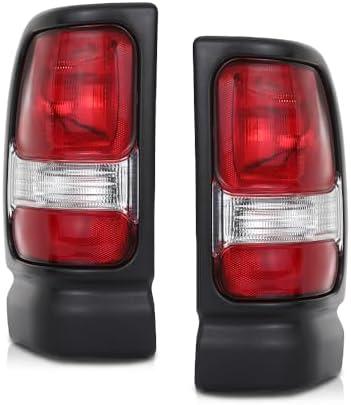 PIT66 Tail Lights Assembly Compatible with Dodge Ram 1500 2500 3500 Truck 1994-2002 Rear Lights Brake Lamps Drive & Passenger Side Luz Trasera