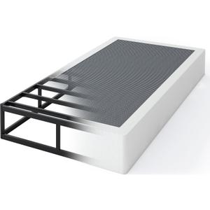 9 Inch High Profile Box Spring, Sturdy Metal Frame Mattress Foundation, Easy Assembly, Quiet & Noise-Free, Twin Size