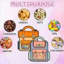 2 x [SAILYLENCEY] 30 Pcs Goodie Bags, Galentines Day Gifts, Valentines For Class, Self-Sealing Treat Bags with Handles & Stand-Up Base for Party Favors, Frosted Window Waterproof for Holiday Gifts (mixed color, Large)