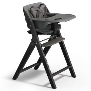 Mamazing GrowPod Pro Wooden Baby High Chair for 6 Months to 300lbs, Easy to Clean with Tray, Compact Foldable Highchair for Kitchen & Dining Room, with 5-Point Safety Harnesses and Guard Bar