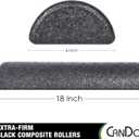 CanDo Black Composite High-Density Foam Rollers for Muscle Restoration Massage Therapy Sport Recovery and Physical Therapy 6" x 18" Half-Round