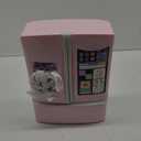 PLAY Kids Kitchen Refrigerator with Ice Dispenser, Pretend Kid Toy Fridge Kitchen Playset, Kitchen Appliance Accessories for Girl Boy Christmas Birthday Gift Age 3+, Pink