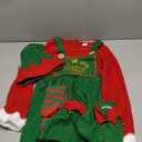 Kids Holiday Elf Costumes Deluxe Grils Christmas Elf Dress Set Christmas Party Dress Outfit (9-11 Years, Green)