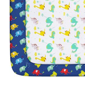 Pack and Play Sheets Boys, 2 Pack Mini Crib Sheets, Stretchy Playard Fitted Sheet, Compatible with Graco Pack n Play, Soft and Breathable Material, Dinosaur & Elephant Pack and Play Sheets Boys, 2 Pack Mini Crib Sheets, Stretchy Playard Fitted Sheet, Compatible with Graco Pack n Play, Soft and Breathable Material, Dinosaur & Elephant