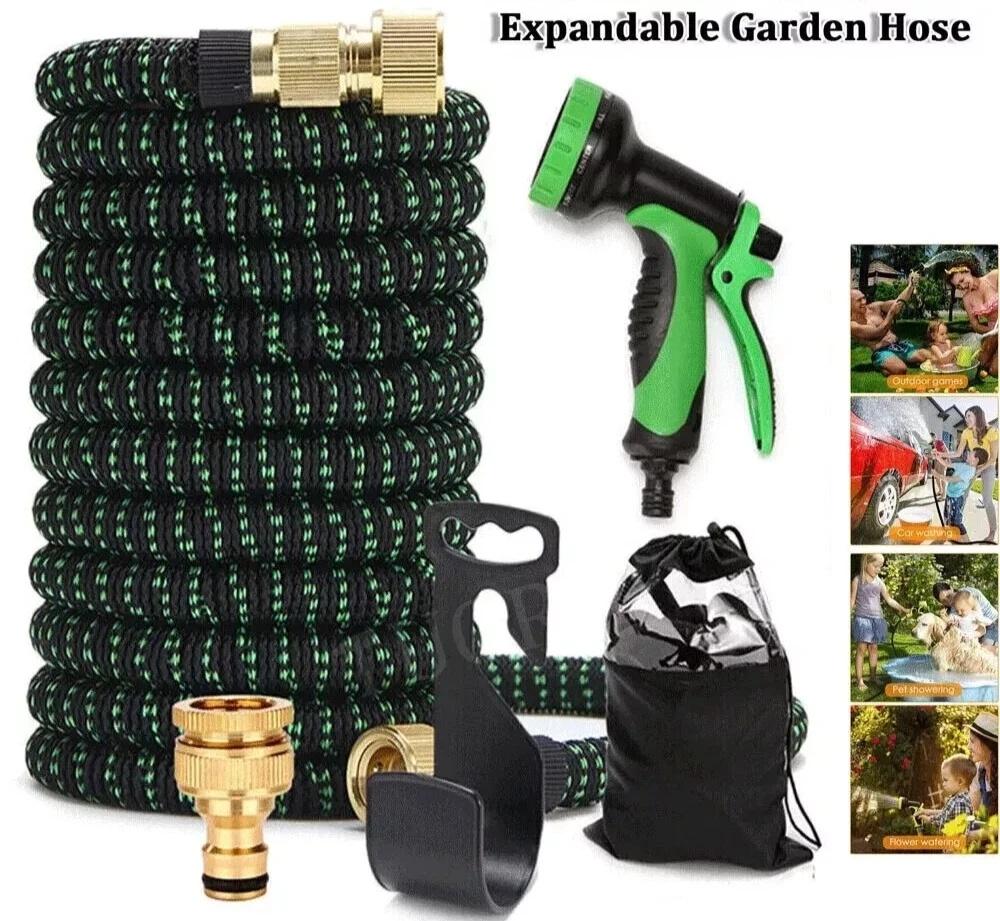 Pocket Hose 25 FT Copper Bullet Expandable Garden Hose w/10 Pattern Thumb Spray Nozzle AS SEEN ON TV 650psi 3/4 in Patented Lead-Free Ultra-Lightweight Solid Copper Anodized Aluminum