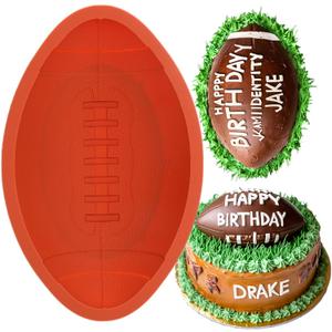 BUSOHA Football Cake Pan Mold - 11.6 Inch Non-Stick Silicone Cake Mold for Baking,Christmas,Birthdays, Party