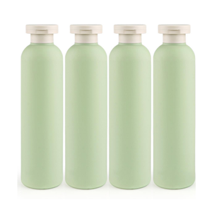4 Pcs 260ml/8.8oz Squeeze Bottles Plastic Travel Lotion Bottles Refillable Containers with Flip Cap for Toiletries Creams Lotion Shampoo Conditioner