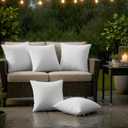 Utopia Bedding Outdoor Pillow Inserts 22 x 22 Inches (Pack of 2, White), Water Resistant Garden Throw Pillows for Patio and Porch Furniture