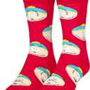 Crazy Socks Cartman Faces Fun Print Novelty Crew Socks for Men