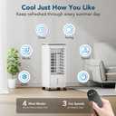 Windowless Portable Air Conditioners with Remote, Ventless Ac Unit Ductless Air Cooler,Hoseless Quiet Evaporative Oscillating Swamp Cooler,12H Timer & 4 Ice Box for Room Indoor Outdoor Office Bedroom, 12 inches x 12 inches x 22 inches