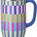 Swig Life 40oz Mega Mug, 40oz Tumbler with Handle and Straw, Extra Large Insulated Tumblers, Cup Holder Friendly Travel Mug (Brite Stripe)