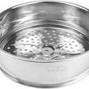 Stainless Steel Steamer Pot 7.8 Inches Round Cooking Rack Food Steamer Basket Insert for Kitchen Dim Sum Dumplings Bun(20cm), Pack of 2 