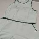 Fessceruna Women's 2 Piece Outfits Sleeveless Crop Zip Back Tank Top and High Waist Shorts Summer Contrast Workout Sets