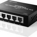 4-Port Ethernet Splitter, Gigabit LAN Network Hub Adapter 1 to 4, Plug & Play Internet Cable Connector for Home/Office/School, Cat6 RJ45 Splitter for PC/Modem/Router/Gaming (1000Mbps)