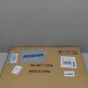 HollyHOME 2-Tier Round Gold Side Table, Outdoor Small Folding Accent Stand with Removable Tray, Anti-Rust Metal Asional Table for Balcony Patio Living Room, Nightstand for Bedroom(Gold&White)